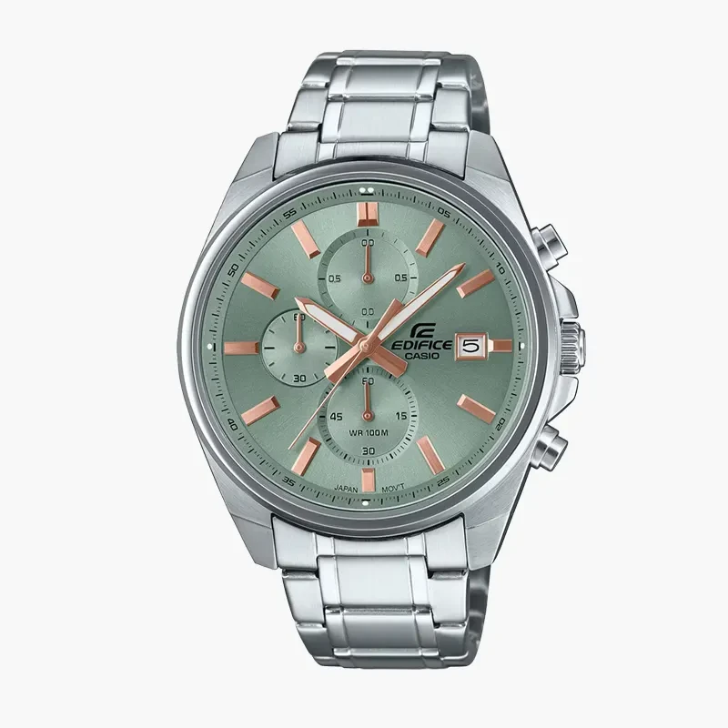 Casio Edifice Standard Chronograph Mint Green Dial Men's Watch- EFV-610DE-3A